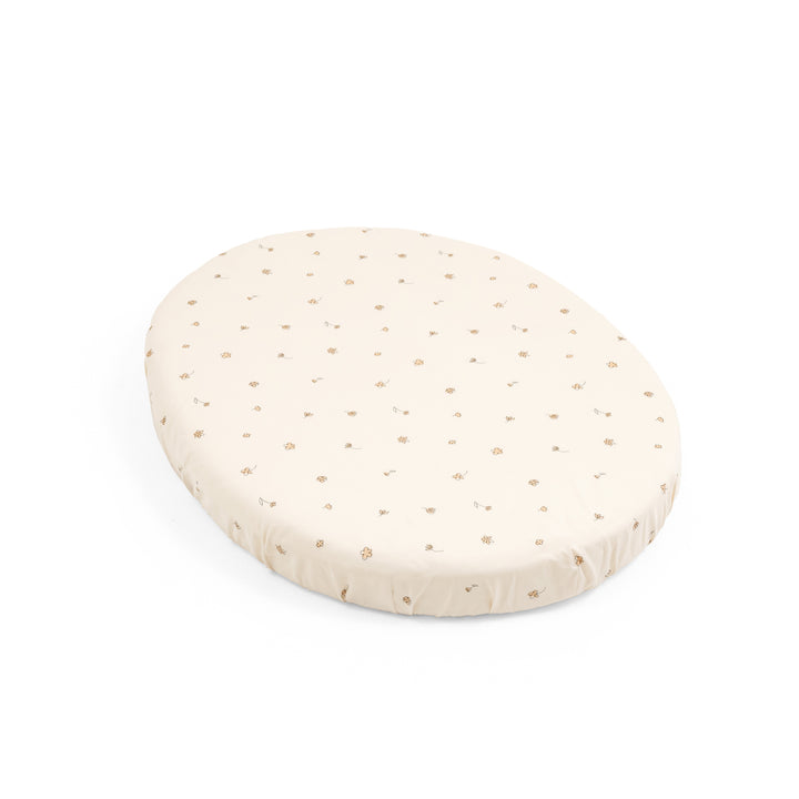 Stokke Sleepi Mini Fitted Sheet V3 - Flower Ecru