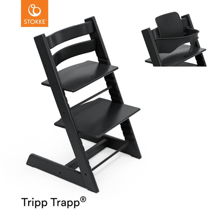 Stokke Tripp Trapp Chair & Baby Set - Black