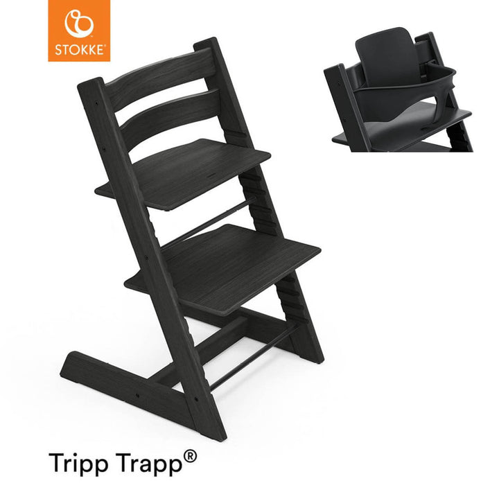 Stokke Tripp Trapp Chair & Baby Set - Oak Black