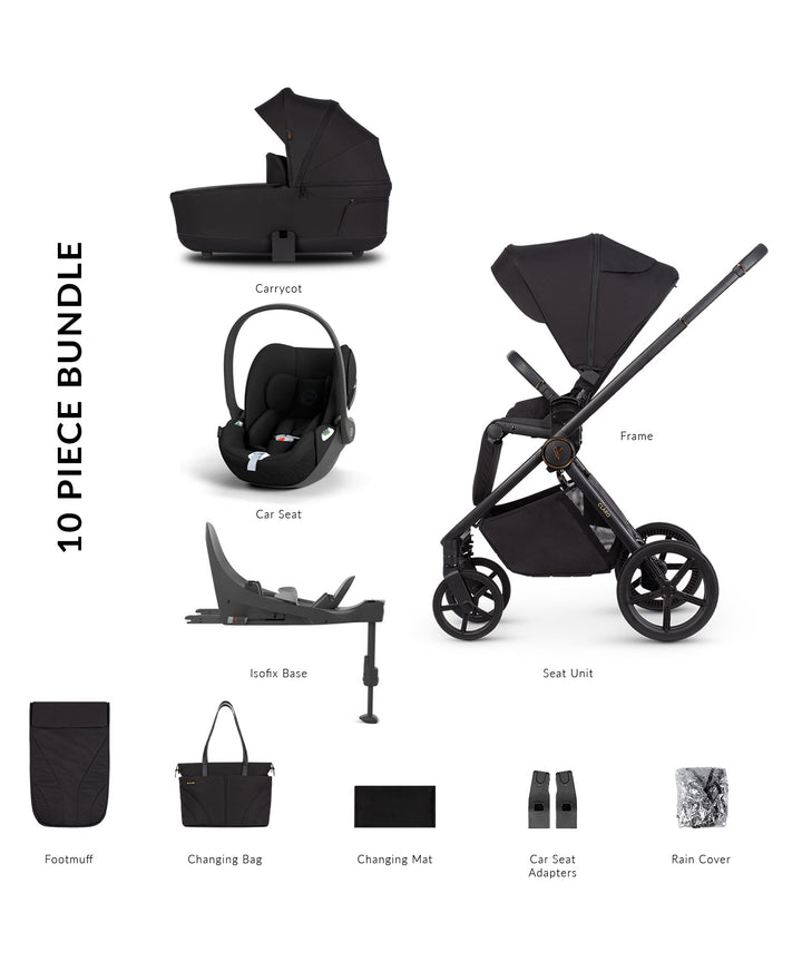 Venicci Claro 3 in 1 including Cloud T & Base  - Noir