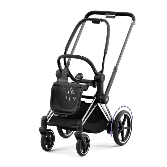 Cybex ePriam Frame + Seat Hardpart - Chrome Black