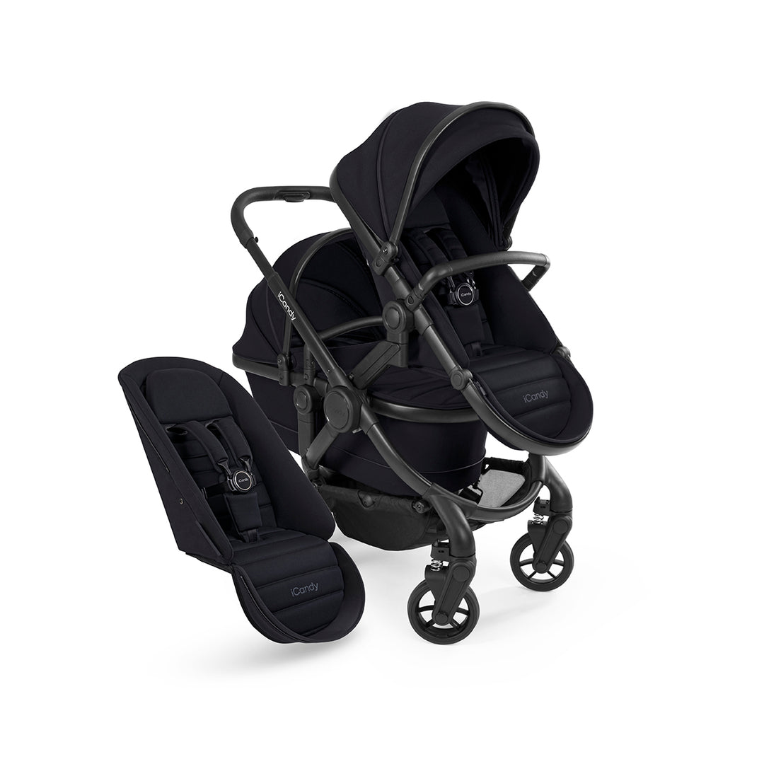 Icandy peach double carrycot and seat cheap